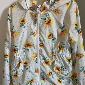 Sunflower Print Girl’s Jacket Size 6x